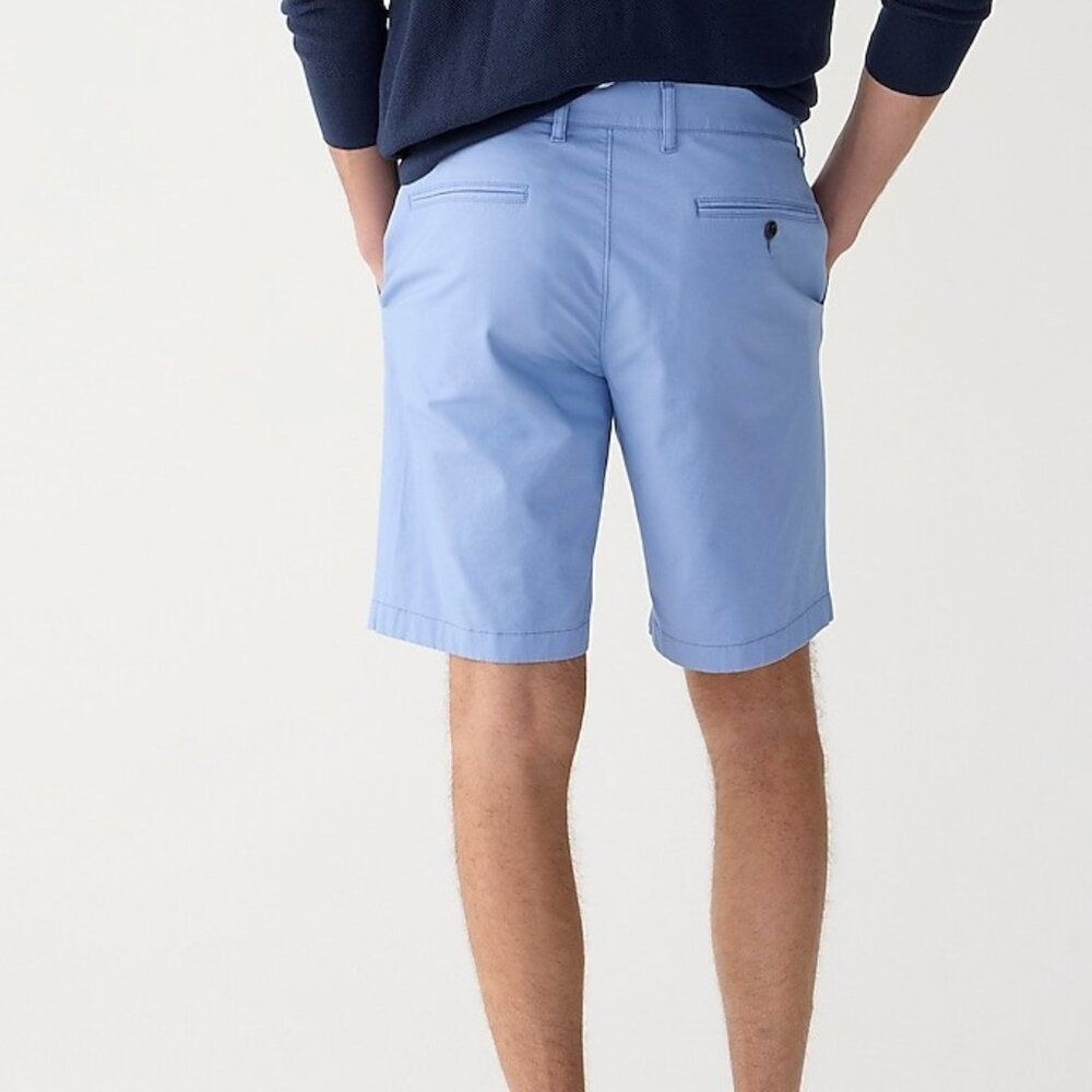 J. Crew 9" Stretch Chino Short  Baby Blue Sz 35